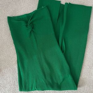 Green Knit Strapless Dress